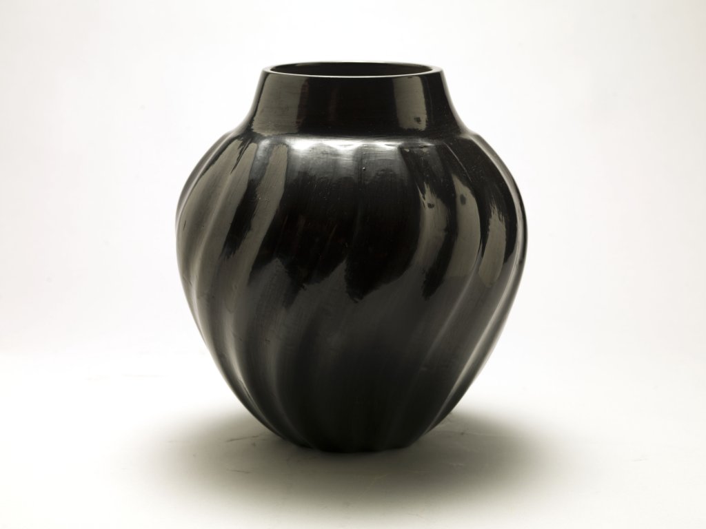 Margaret Tafoya Blackware Melon Jar