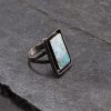 Vintage Ring with Turquoise Mosaic Inlay
