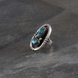 Julian Lovato Ring with Morenci Turquoise