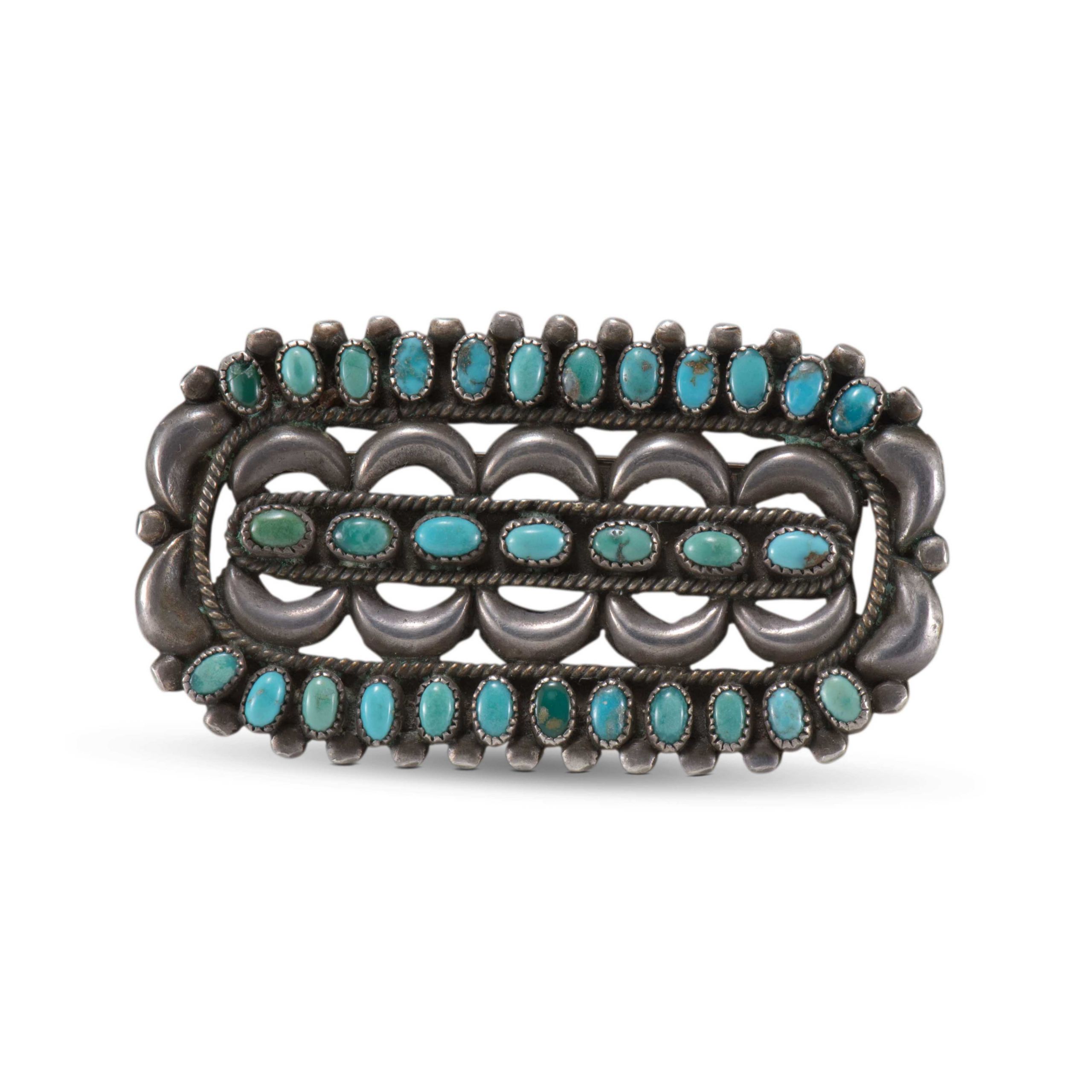 Vintage Zuni Turquoise Pin