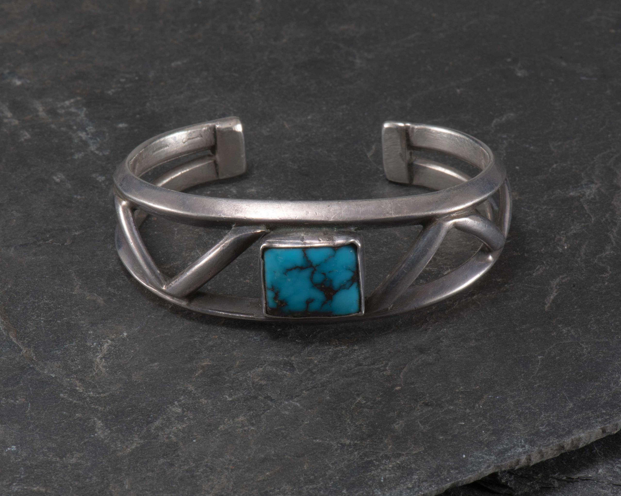 Vintage Turquoise Cuff with Open Shank