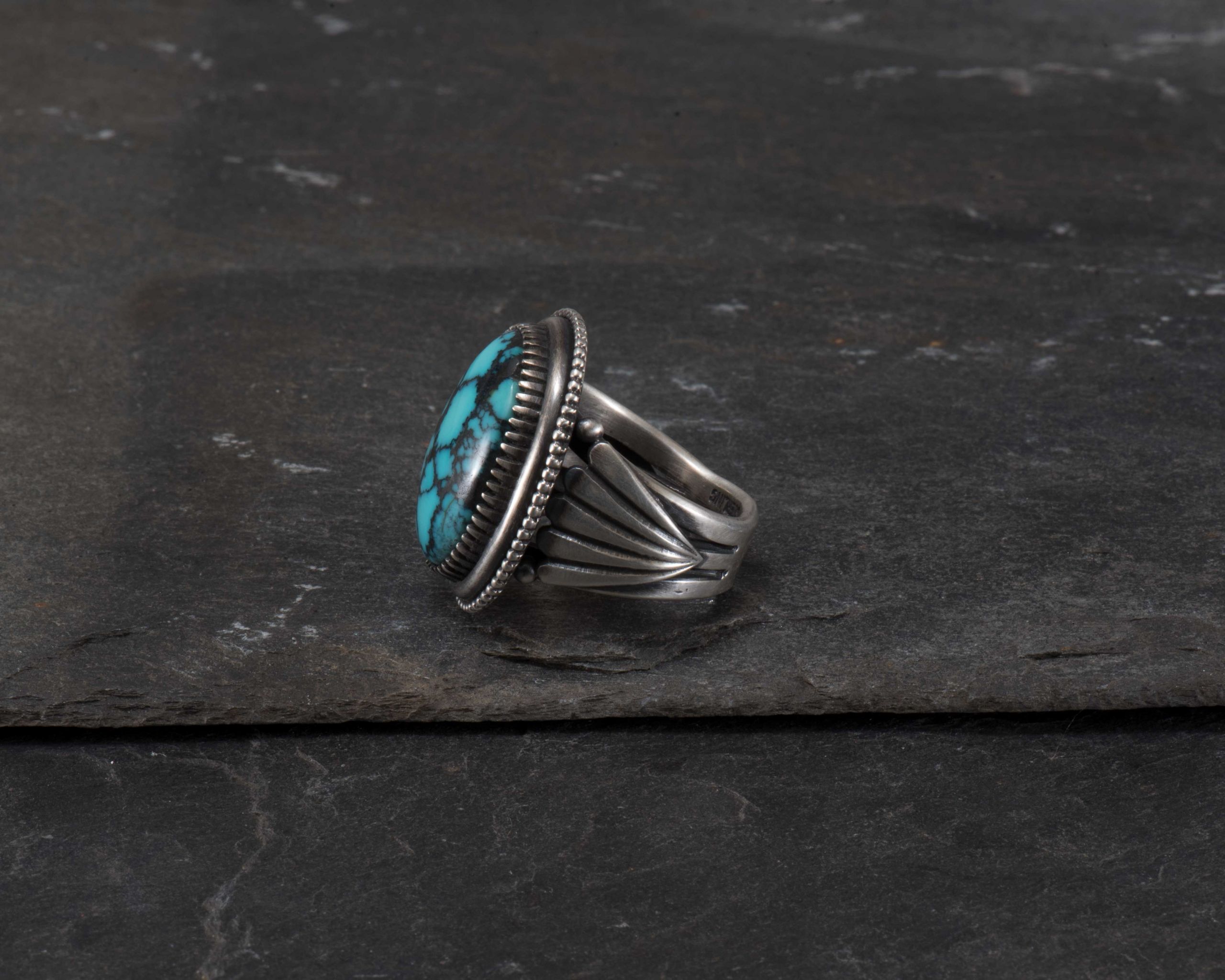 Steve Arviso Moon Ringer Turquoise Ring