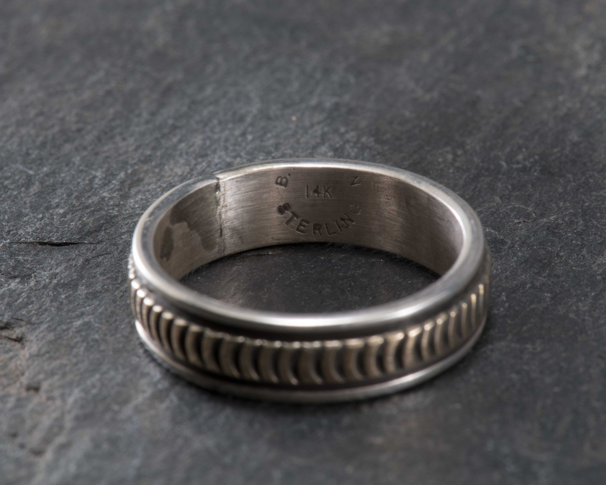 Bruce Morgan Sterling Silver and 14kt Gold Ring