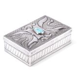 Navajo Silver Box with Turquoise