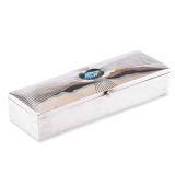 Kenneth Begay Silver Box with Turquoise