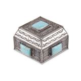 Perry Shorty Silver Box with Turquoise