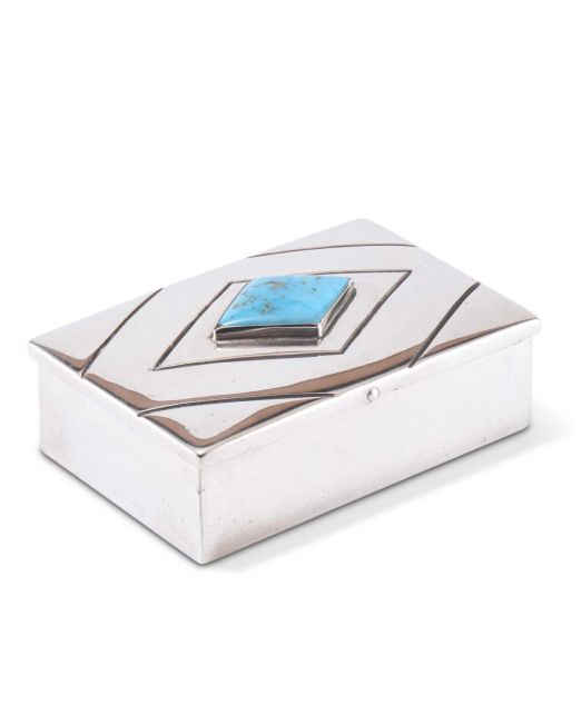 Allen Kee Silver Box with Turquoise