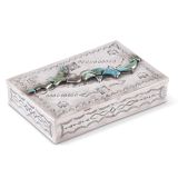Navajo Silver Box with Inlaid Avanyu