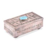 Navajo Silver Box with Turquoise