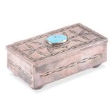 Navajo Silver Box with Turquoise