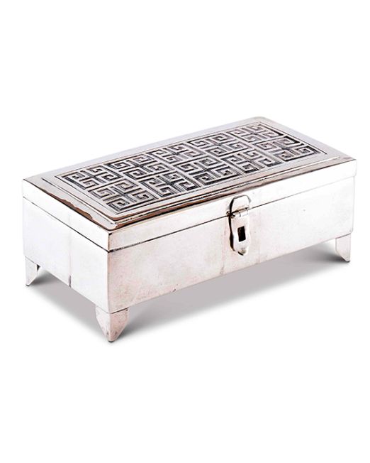 Hopi Silver Box with Overlay