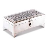 Hopi Silver Box with Overlay
