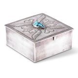 Navajo Silver Box with Turquoise
