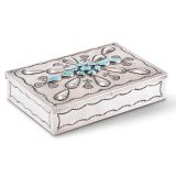 Kenneth Begay Silver Box with Turquoise