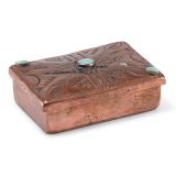 Navajo Copper Box with Turquoise
