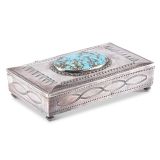 Navajo Silver Box with #8 Turquoise
