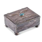 Navajo Silver Box with Turquoise