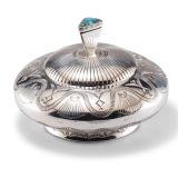 Thomas Curtis Raised Hollowware Box with Turquoise