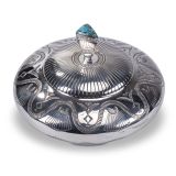 Thomas Curtis Raised Hollowware Box with Turquoise