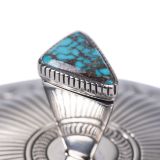 Thomas Curtis Raised Hollowware Box with Turquoise