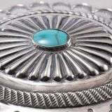 Kenneth Begay Silver Box with Turquoise