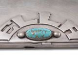 Frank Patania Sr. Silver Box with Turquoise