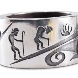 Preston Monongye Silver Cylinder with Bisbee Turquoise