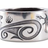 Preston Monongye Silver Cylinder with Bisbee Turquoise