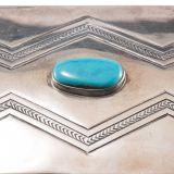 Johnny Mike Begay Silver Box with Turquoise