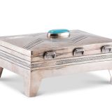Johnny Mike Begay Silver Box with Turquoise