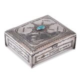 Morris Robinson Silver Box with Turquoise