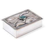Joe H. Quintana Silver Box with Turquoise