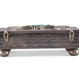 Navajo Silver Box with Zuni Knifewing Man
