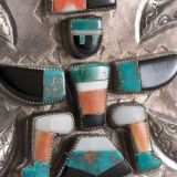 Navajo Silver Box with Zuni Knifewing Man