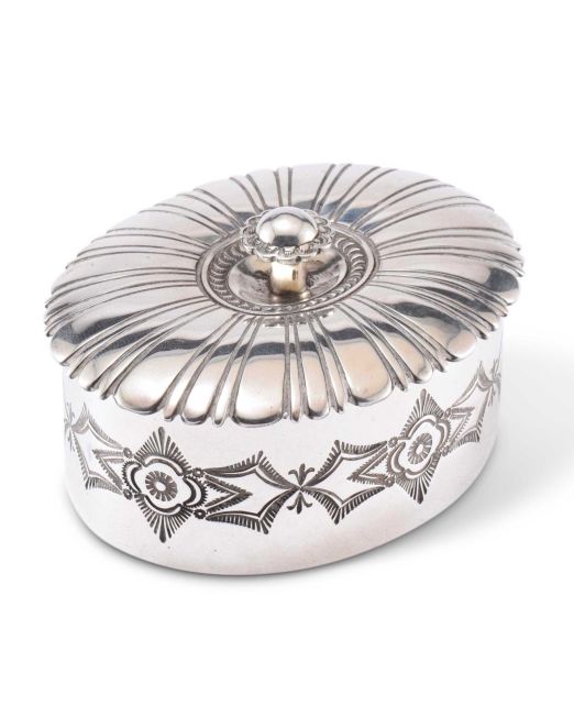 Thomas Curtis Raised Silver Hollowware Box