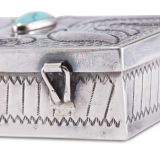 Navajo Silver Box with Turquoise