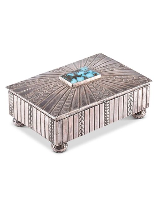 Kenneth Begay Silver Box - Four Winds Gallery
