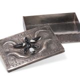 Navajo Silver Box with Zuni Knifewing Man