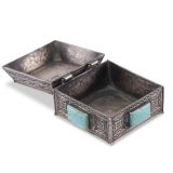 Perry Shorty Silver Box with Turquoise