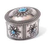 Perry Shorty Silver Cylinder with Turquoise