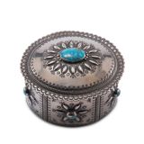 Perry Shorty Silver Cylinder with Turquoise
