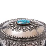 Perry Shorty Silver Cylinder with Turquoise