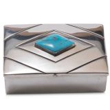 Allen Kee Silver Box with Turquoise