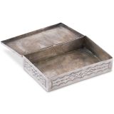 Navajo Silver Box with Inlaid Avanyu