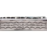 Navajo Silver Box with Inlaid Avanyu