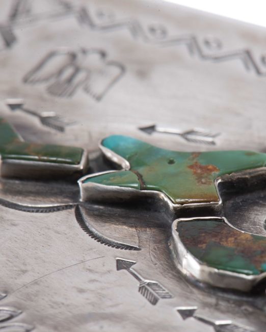Teddy Weahkee Inlaid Double Sided Canteen - Four Winds Gallery