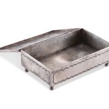 Navajo Silver Box with Zuni Knifewing Man