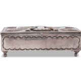 Navajo Silver Box with Zuni Knifewing Man