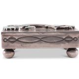 Navajo Silver Box with Zuni Rainbow Man