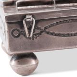 Navajo Silver Box with Zuni Rainbow Man